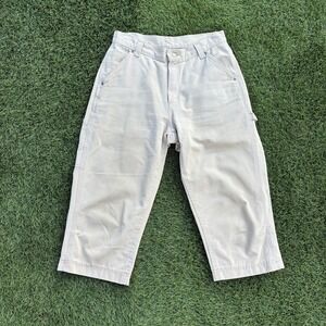 Riveted by Lee Womens Tan Carpenter Capris Pants Size 8 28x19